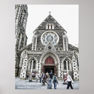 KristusChurch Cathedral, Nya Zeeland Poster