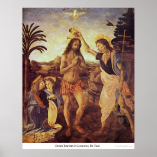 Kristusdop av Leonardo Da Vinci Poster