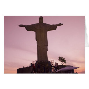 Kristusstatyn vid Corcovado, nära utkanten av Hälsningskort