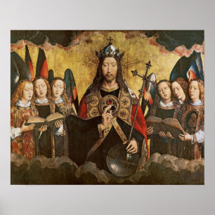 Kristusvälsignelse, centralpanel från en triptych poster