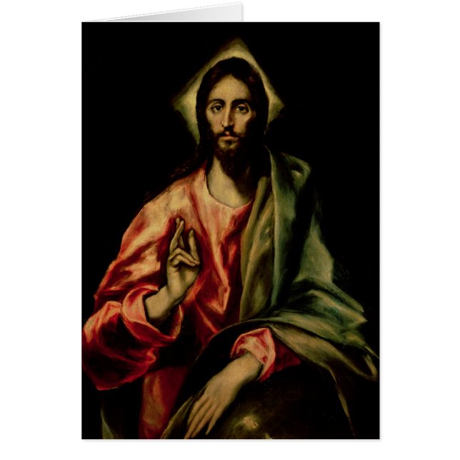 Kristusvälsignelse Hälsningskort (Framsidan)