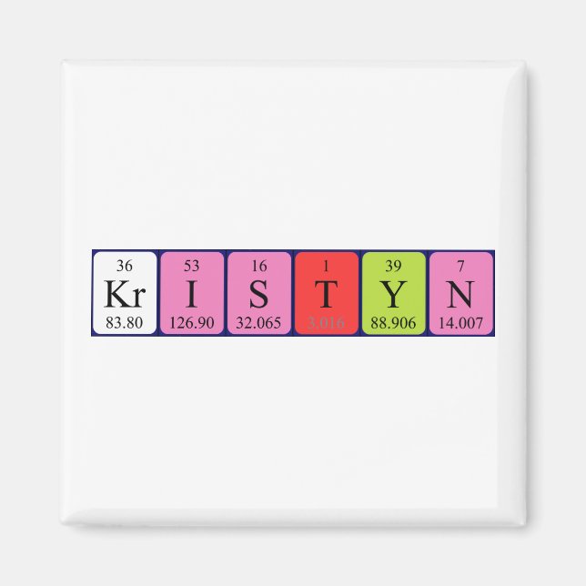 Kristyn Periodisk bord namn magnet (Framsidan)