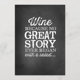Krita 5x7 Bordsskylt Vin För att Inbjudningar