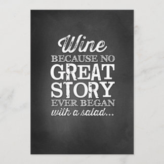 Krita 5x7 Bordsskylt Vin För att Inbjudningar