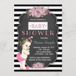 Krita Bebis Shower Inbjudningar