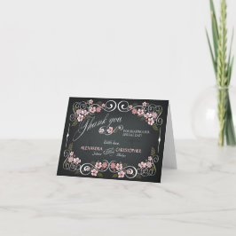 Krita Blommig Vintage Djärv Tack DIY-kort Kort