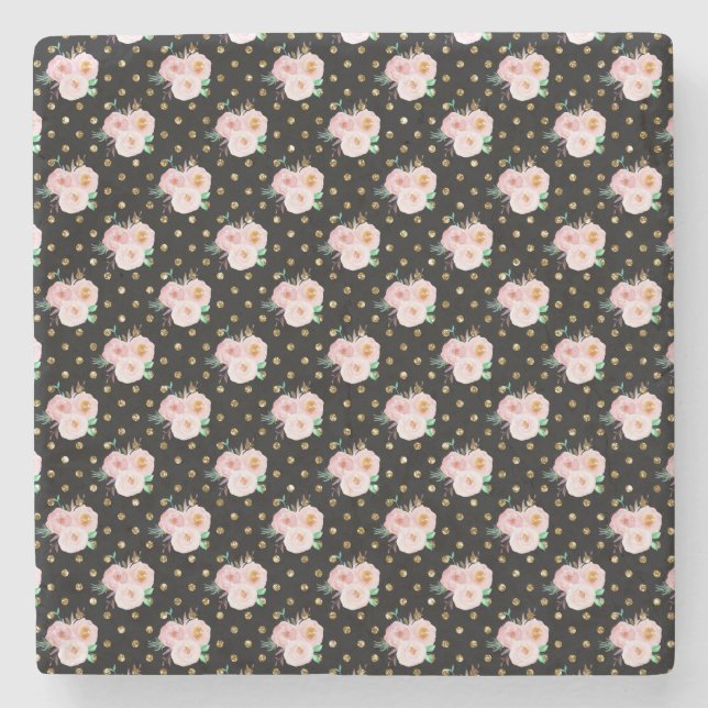 Krita Blommor Stenunderlägg (Framsidan)