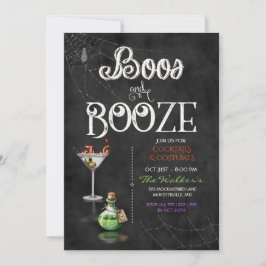 Krita Boos & Booze Halloween Cocktail-fest Inbjudningar