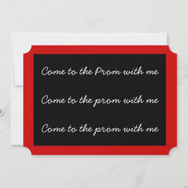 Krita Bräde Prom Invite Inbjudningar (Framsida)