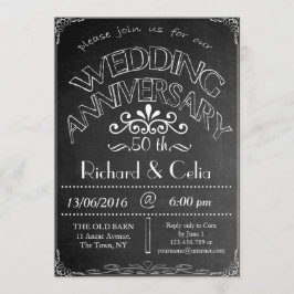 Krita bröllopsjubileums inbjudan 50-årsjubileum