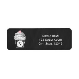 Krita Cupcake Födelsedagsadressetiketter Returadress Etikett