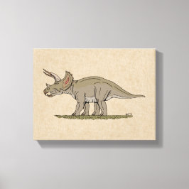 Krita dinosaurien Triceratops Canvastryck