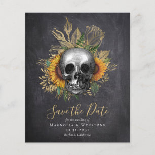 Krita Döskalle Gotisk Halloween Spara Datum