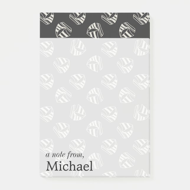 Krita dragit segelbåtmönster | tillfogar ditt namn post-it block (Framsida)