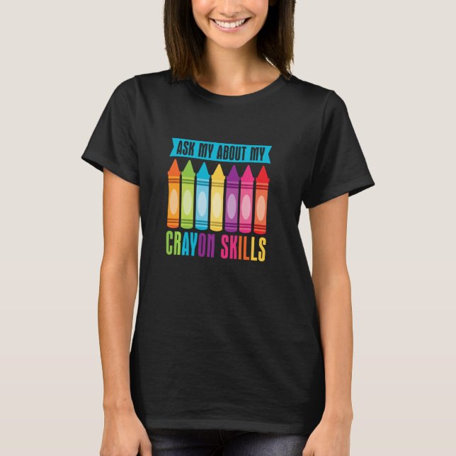 Krita Färger Barn Konst - Krita T Shirt (Framsida)
