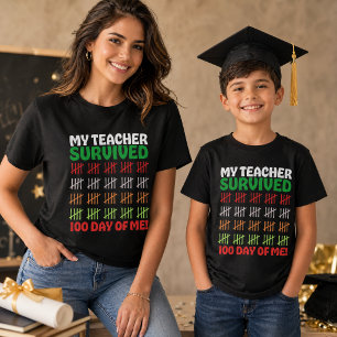 Krita Flerfärgad 100 Dagar Skola Barn & Te T Shirt