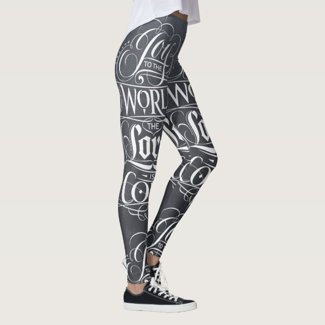 Krita för religiösa för svart tavlaCalligraphyjul Leggings (Höger)