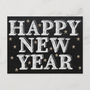Krita gott nytt år vykort