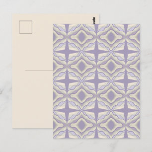 Krita Grå Lavendel Åttakantig Stjärna Geometrisk D Vykort