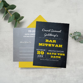 Krita Guld Bar Mitzvah Spara Datum Meddelande Vykort