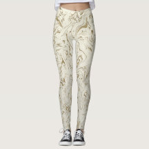 Krita & Guld Glitter Marmor Virvel Modern Glamour