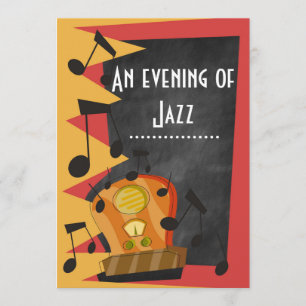 Krita Jazz Blues Temaparty Inbjudningar