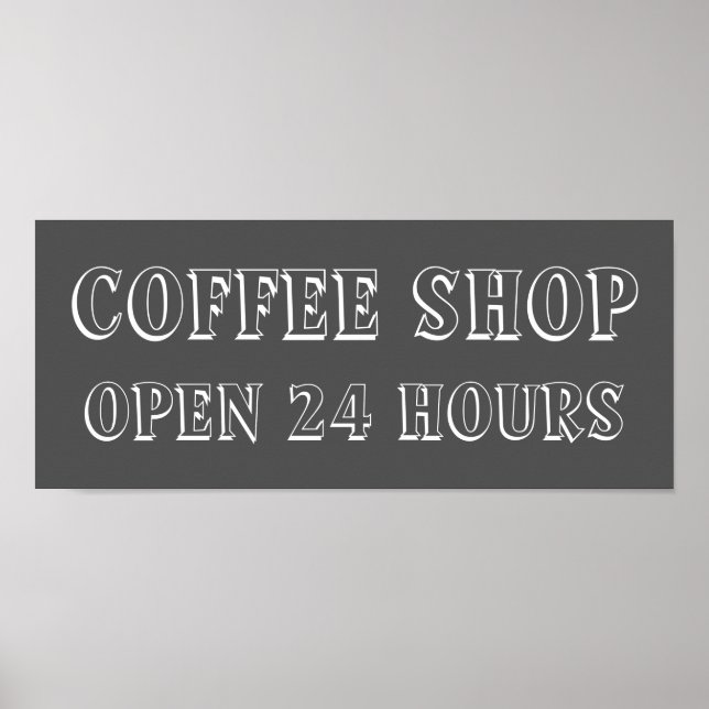 Krita Kaffebar Kök Skylt Konst Affisch (Framsidan)