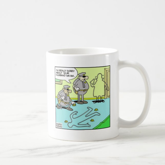 Krita Kontur Roliga Polispresenter & Samlarobjekt Kaffemugg (Höger)