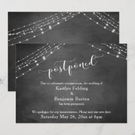 Krita & Ljus Uppställt Bröllopsannons Försenad Inbjudningar