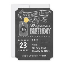 Krita Mason-burk födelsedagsfest inbjudningar