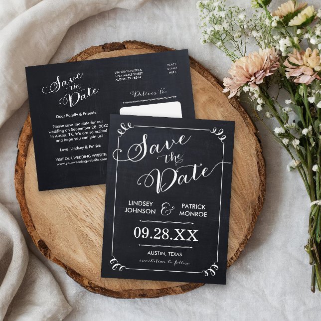 Krita Modern typografi Spara datumet Meddelande Vykort (Skapare uppladdad)