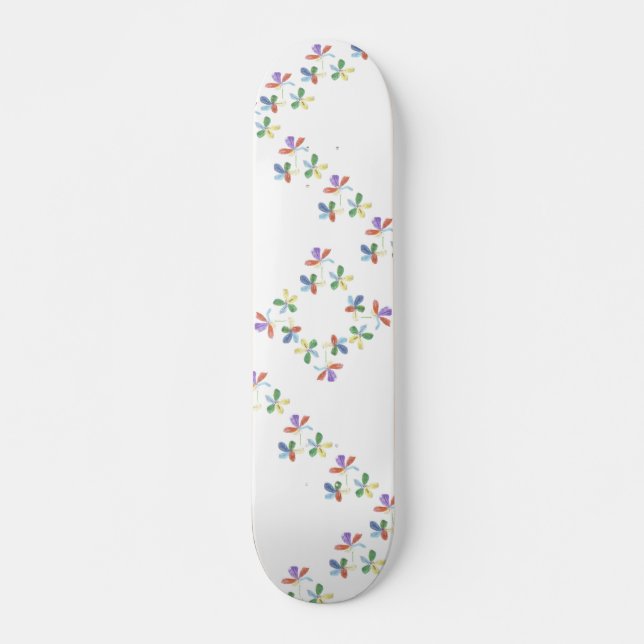 Krita-något liknande blommor skateboard bräda 19,5 cm (Framsida)