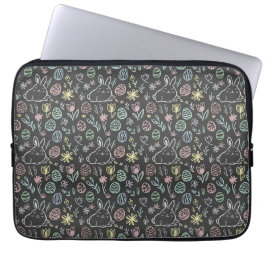 Krita Påskkel Doodle Mönster Laptop Fodral