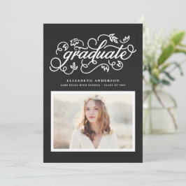 Krita Rustic Kalligrafi Foto Examen Inbjudningar