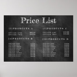 Krita Service Pris Meny Beställningsbar Poster