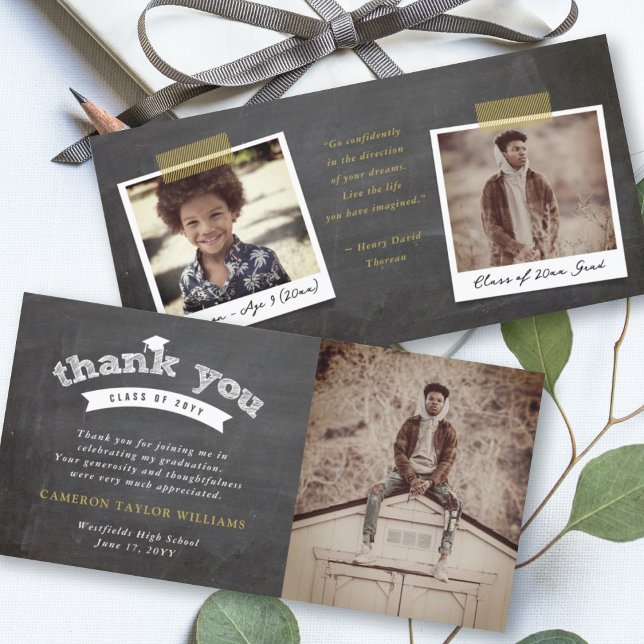 Krita Skiss Typografi Examen Hatt Foto Tack Kort (Skapare uppladdad)