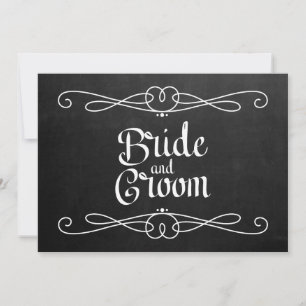 Krita skrivtavla stil "Brud och Brudgum" bröllopss