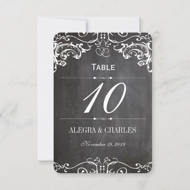 Krita Söta Hjärtan Initialer Typografi RSVP Inbjudningar (Framsida)