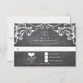 Krita Söta Hjärtan Initialer Typografi RSVP OSA Kort