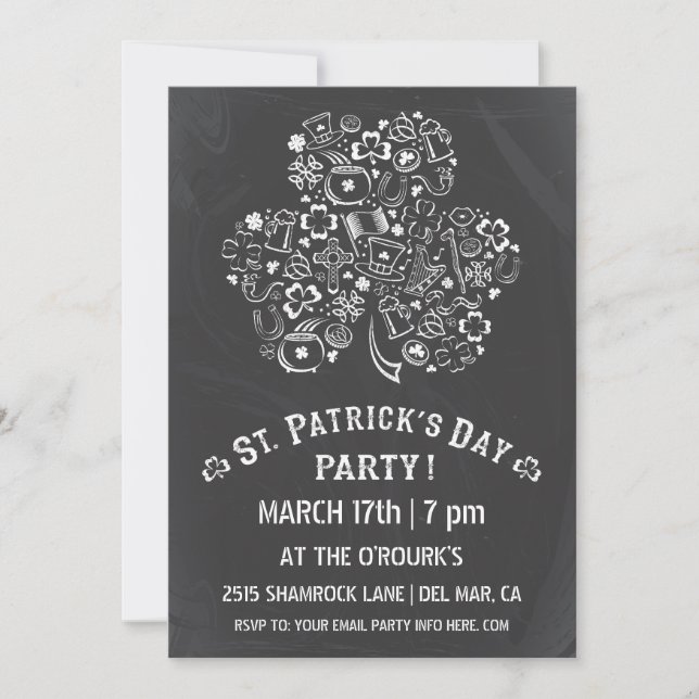Krita St. Patrick's Day-fest-inbjudan II Inbjudningar (Framsida)