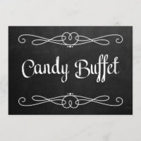Krita stil "Godisbuffé" bröllopsskylt