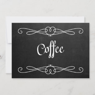 Krita stil "Kaffe" Bröllopsskylt