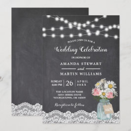 Krita Strängljus Baby's Breath Bröllop Inbjudningar