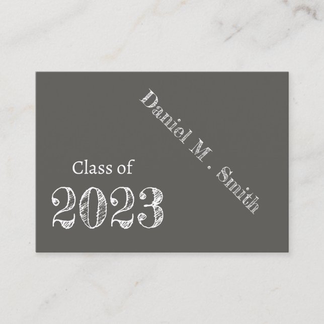 Krita tavla look  2018 -  examens namn kort (Framsida)