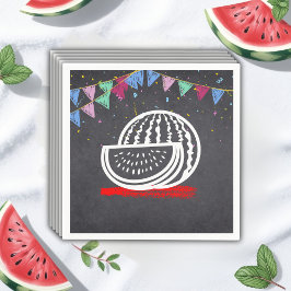 Krita Vattenmelon Teckning Baby Shower Pappersservett