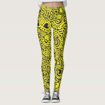 Kritbelatessmönsterleggings