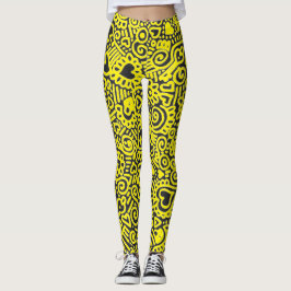 Kritbelatessmönsterleggings Leggings