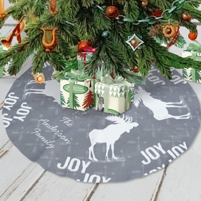 Kritbord med korsad pil Moose-jul Julgransmatta Borstad Polyester (Skapare uppladdad)