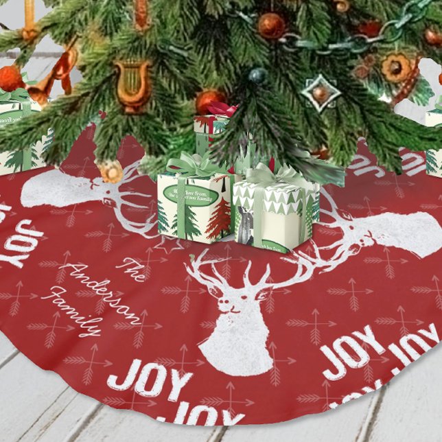 Kritbord med korsad pil Moose-jul Julgransmatta Borstad Polyester (Skapare uppladdad)