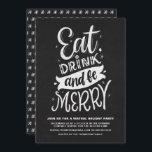 Kritbordsmata dryck och var god Virtuell Helgdag Inbjudningar<br><div class="desc">Familjen inbjudan och vänner till en virtuell julfest med denna russininbjudan. Den har en rustik modern kalligrafi med faux chalkboard-bakgrund. Anpassa den här onlinens julfestinbjudan genom att lägga till din egen händelseinformation.</div>